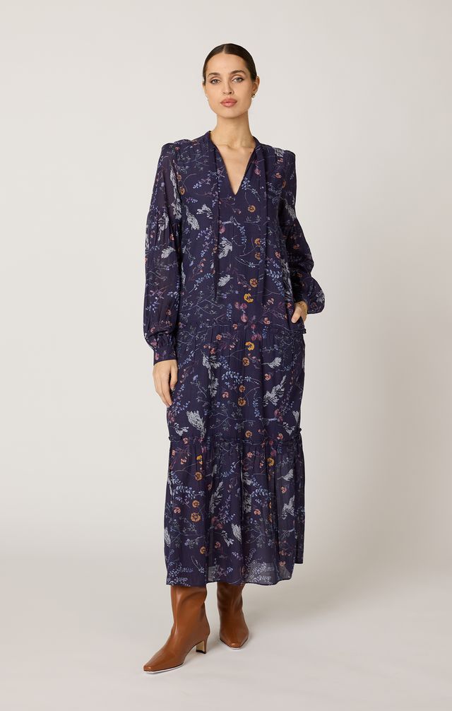 Sunny Ankle Dress in viviana print by Cleobella