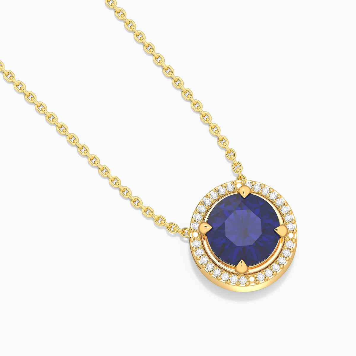 Blue Sapphire Necklace in gold by Ella Stein
