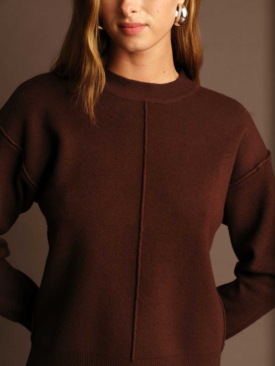 Dan Sweater in cacao by Deluc