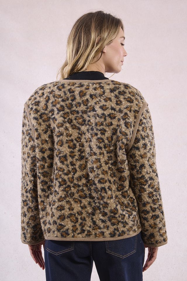 Animal Print Jacket in brown by Molly Bracken