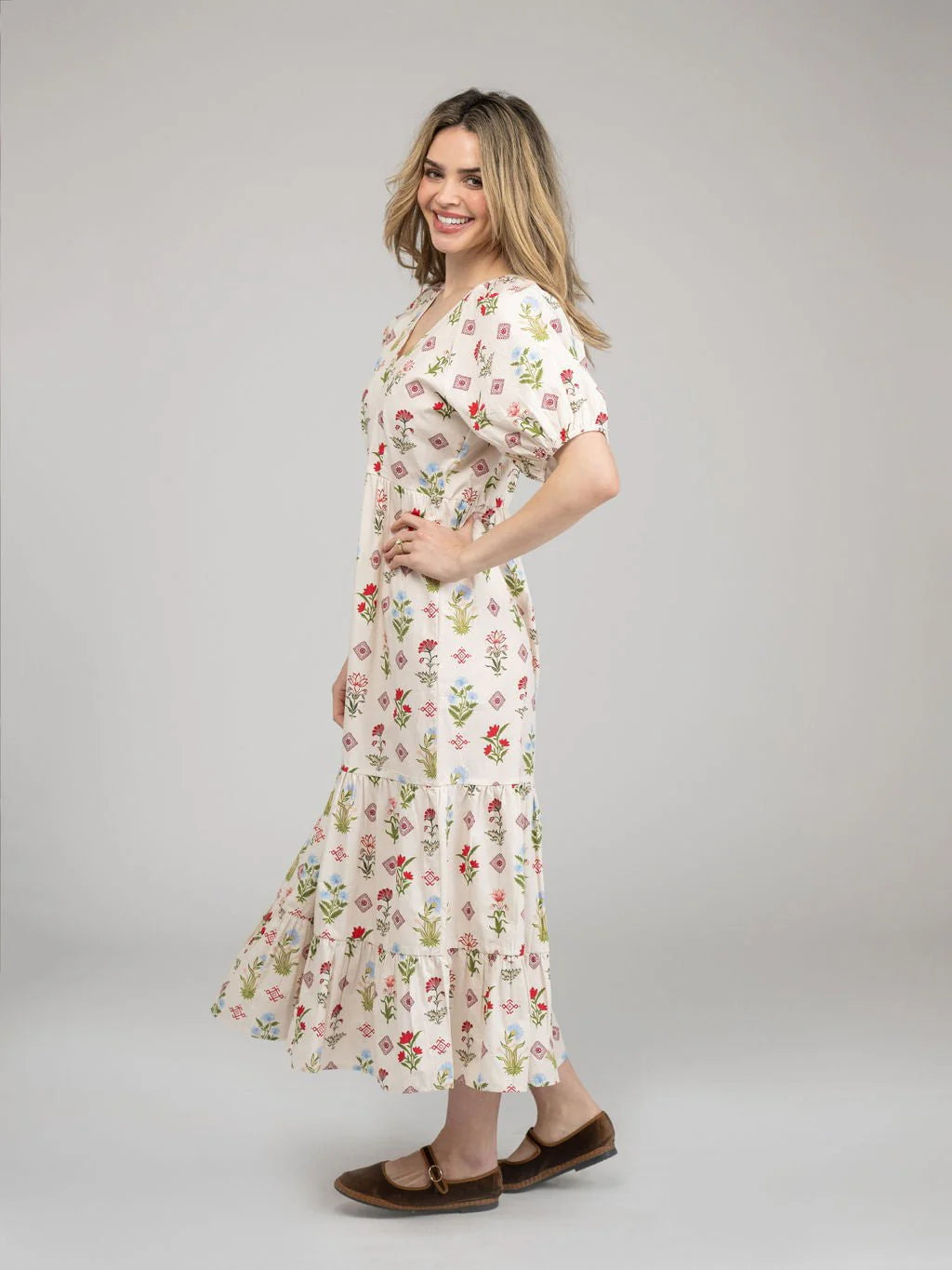 TRUNK SHOW- Poppy Maxi Dress in ivory buti by Beau & Ro