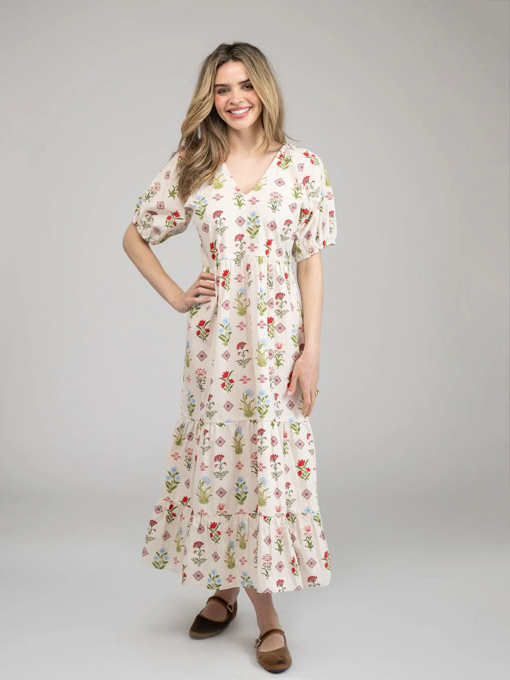 TRUNK SHOW- Poppy Maxi Dress in ivory buti by Beau & Ro