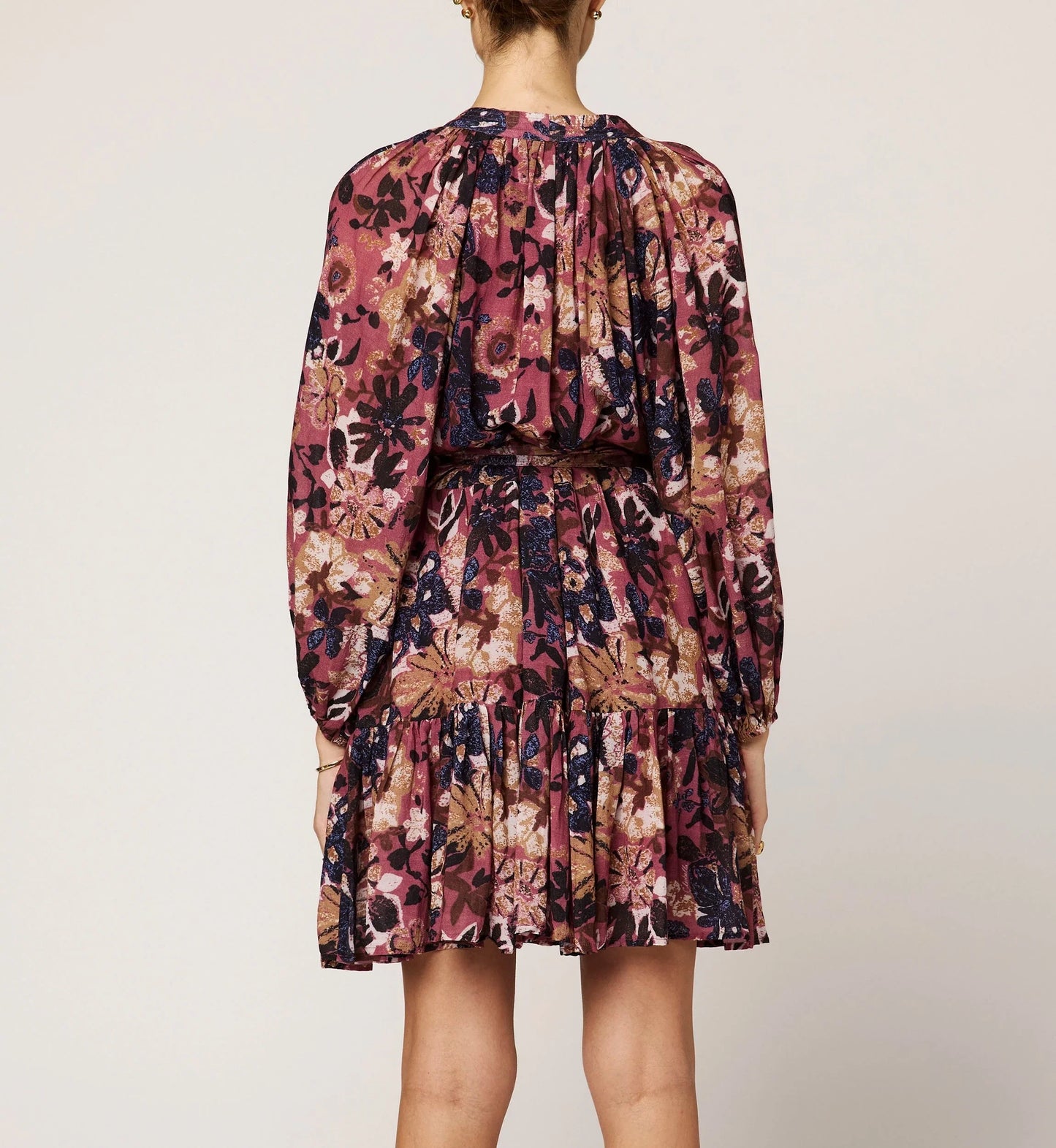 Elvia Printed Mini Dress in bergamo print by Cleobella