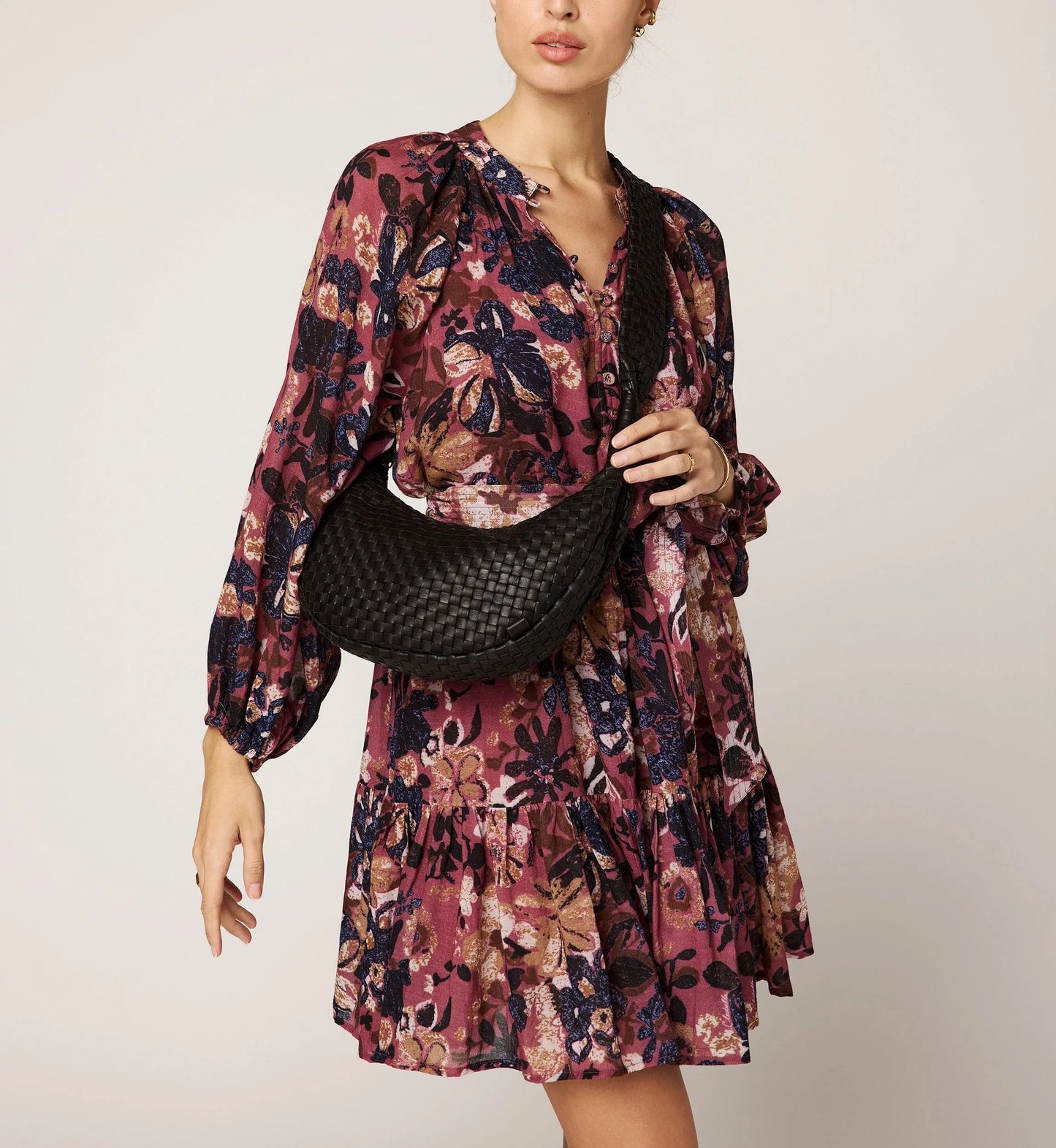 Elvia Printed Mini Dress in bergamo print by Cleobella