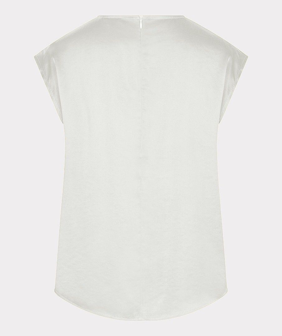 Gathering Satin Top in off white by Esqualo