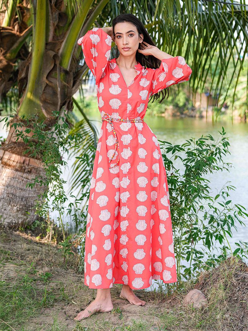Marigold Dress in red shells by Nimo