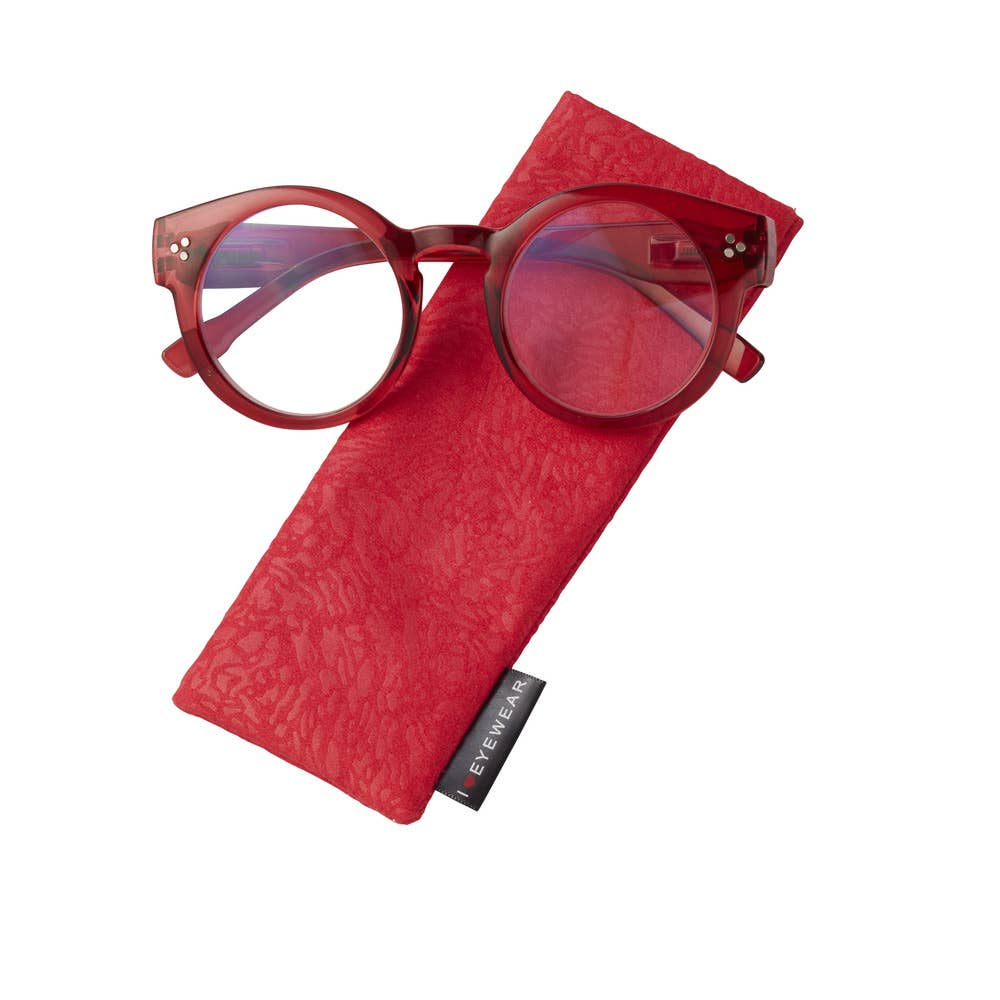 York Reading Glasses: Red / +2.50