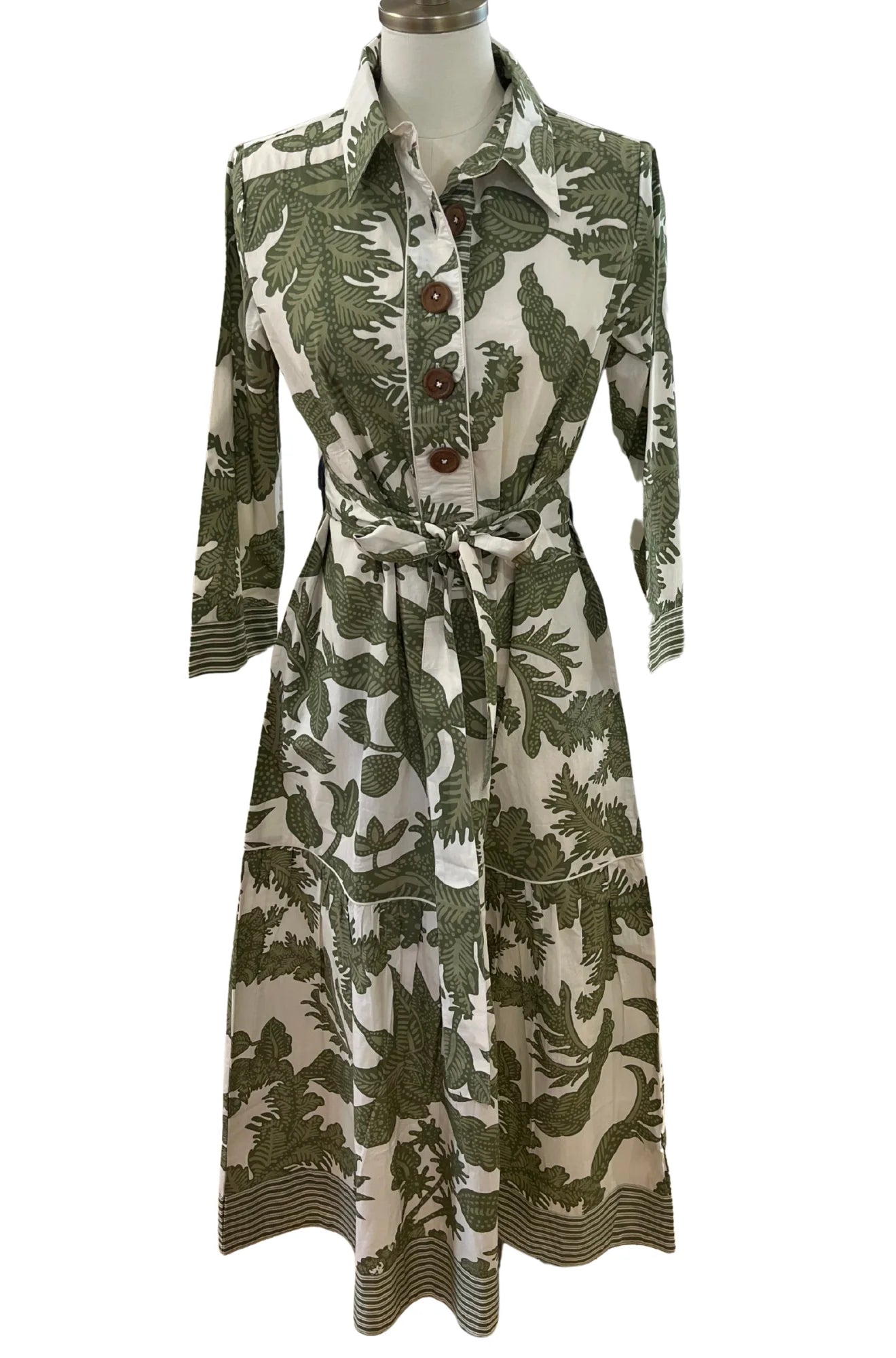 Town Maxi Dress in bali floral pesto by La Plage