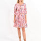 Floral Printed Dress in pink alba by Molly Bracken