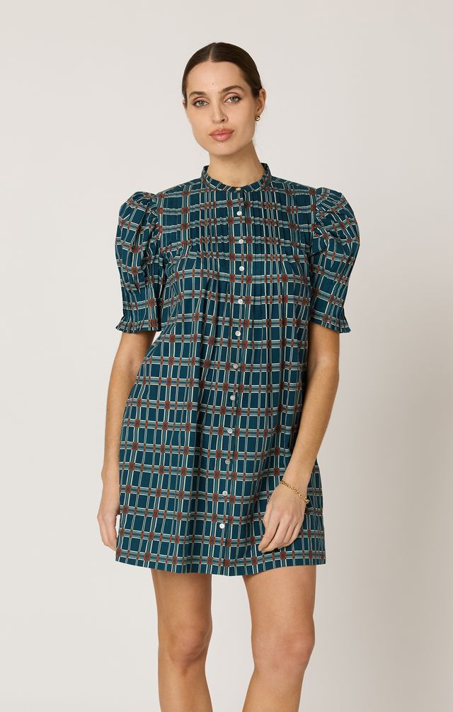 Nadia Mini Dress in santo stripe print by Cleobella