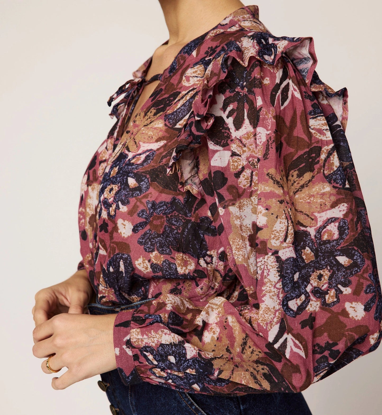 Priya Printed Blouse in bergamo by Cleobella