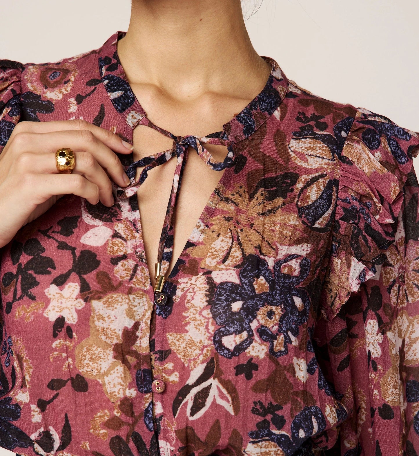 Priya Printed Blouse in bergamo by Cleobella
