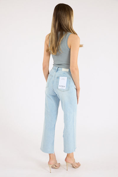 Penny High Rise Wide Leg Crop Jean in eternal by Pistola