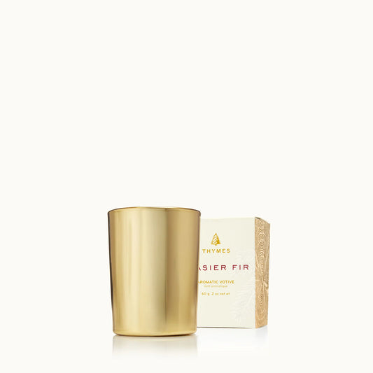 Gilded Votive Candle in frasier fir by Thymes