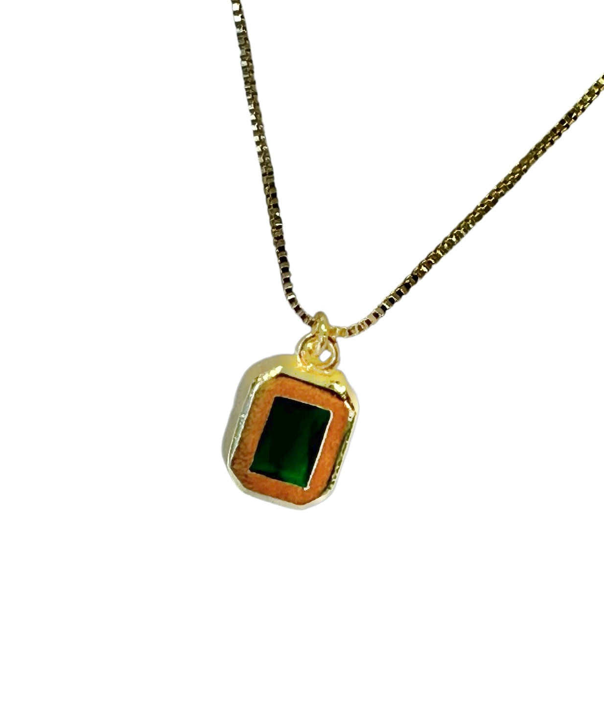 CZ Emerald Necklace by Eneida Franca