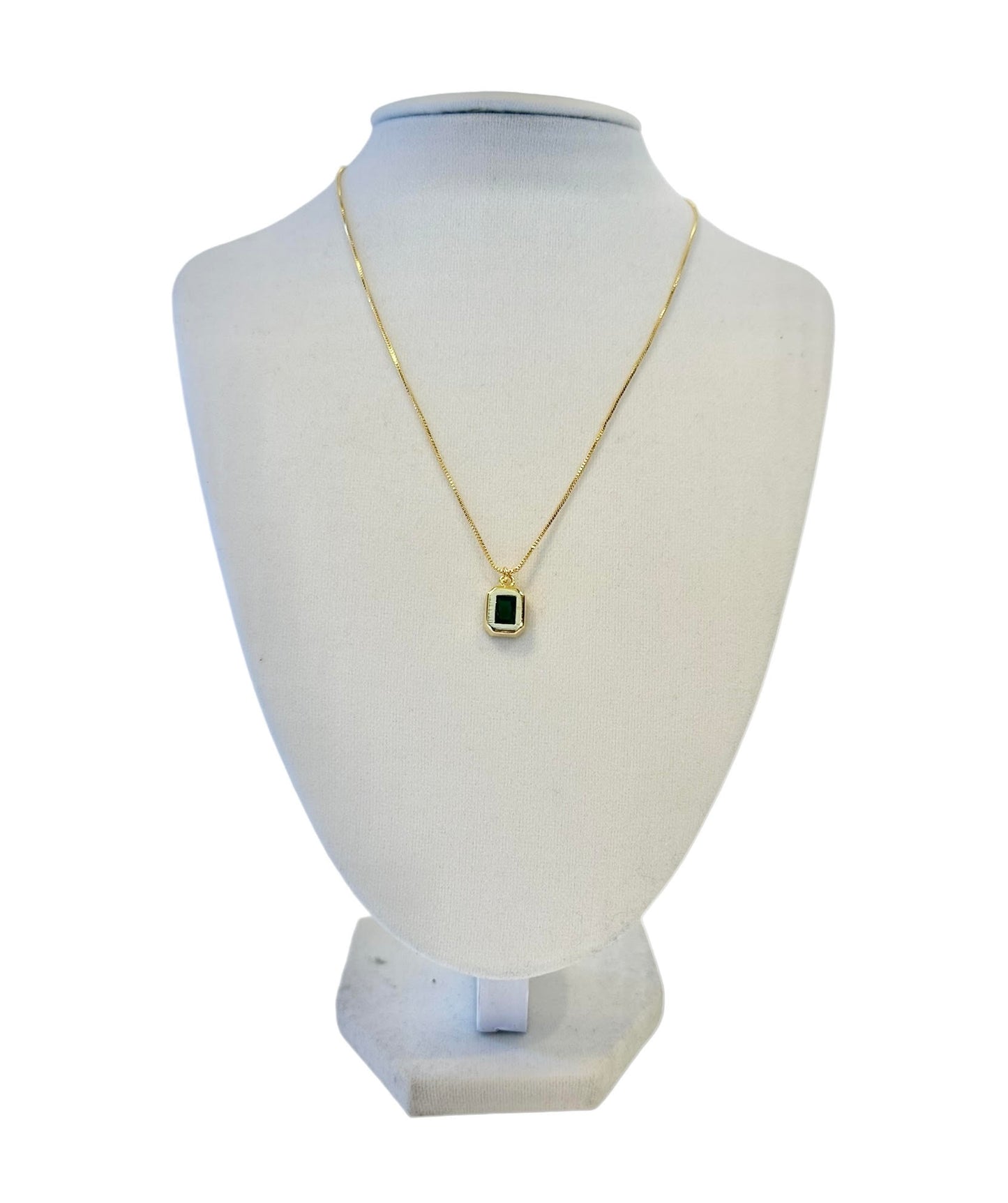 CZ Emerald Necklace by Eneida Franca