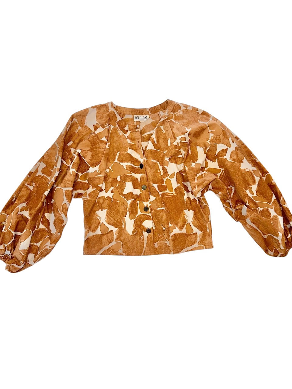Colby Santa Fe Long Sleeve Top in mustard by Bel Kazan