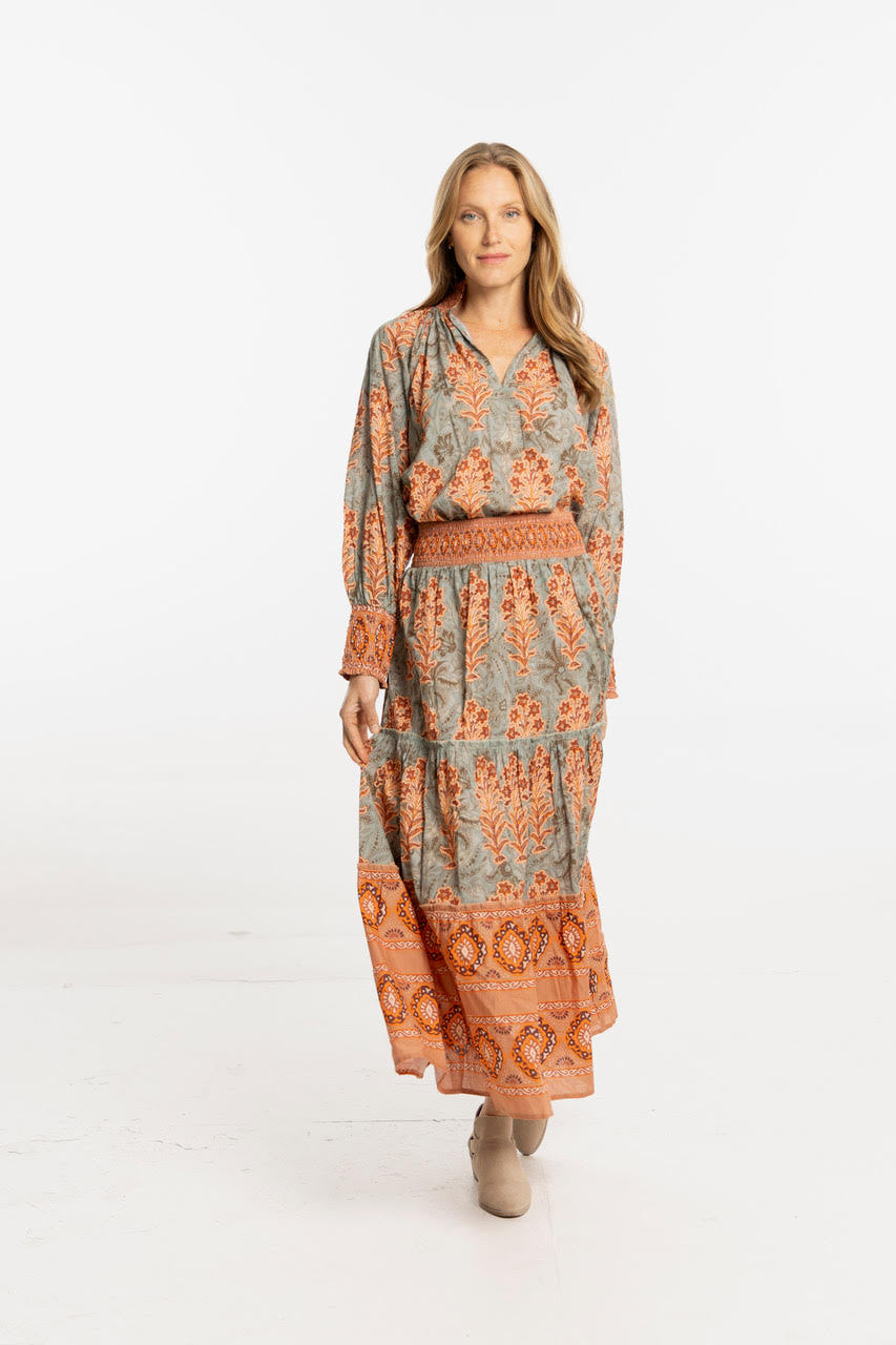 Nour Maxi Skirt in egyptian blue by Bindu