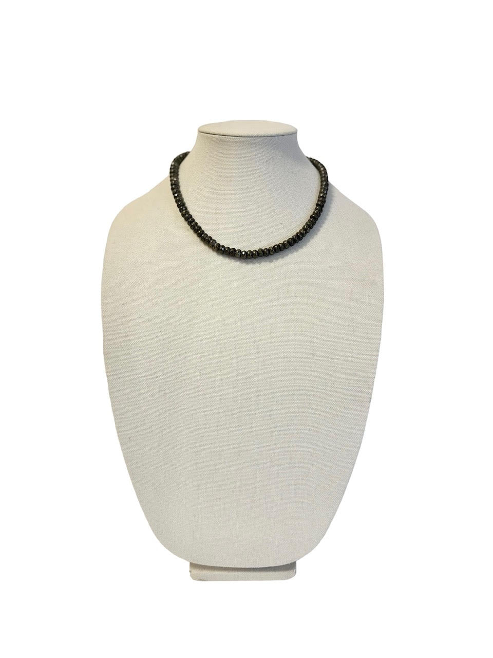 Rondelle 18" Necklace with Small Swivel Clasp in gunmetal by Virtue