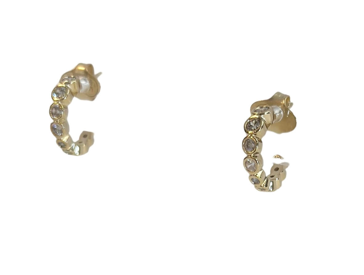 CZ Mini Hoop Earring by Eneida Franca