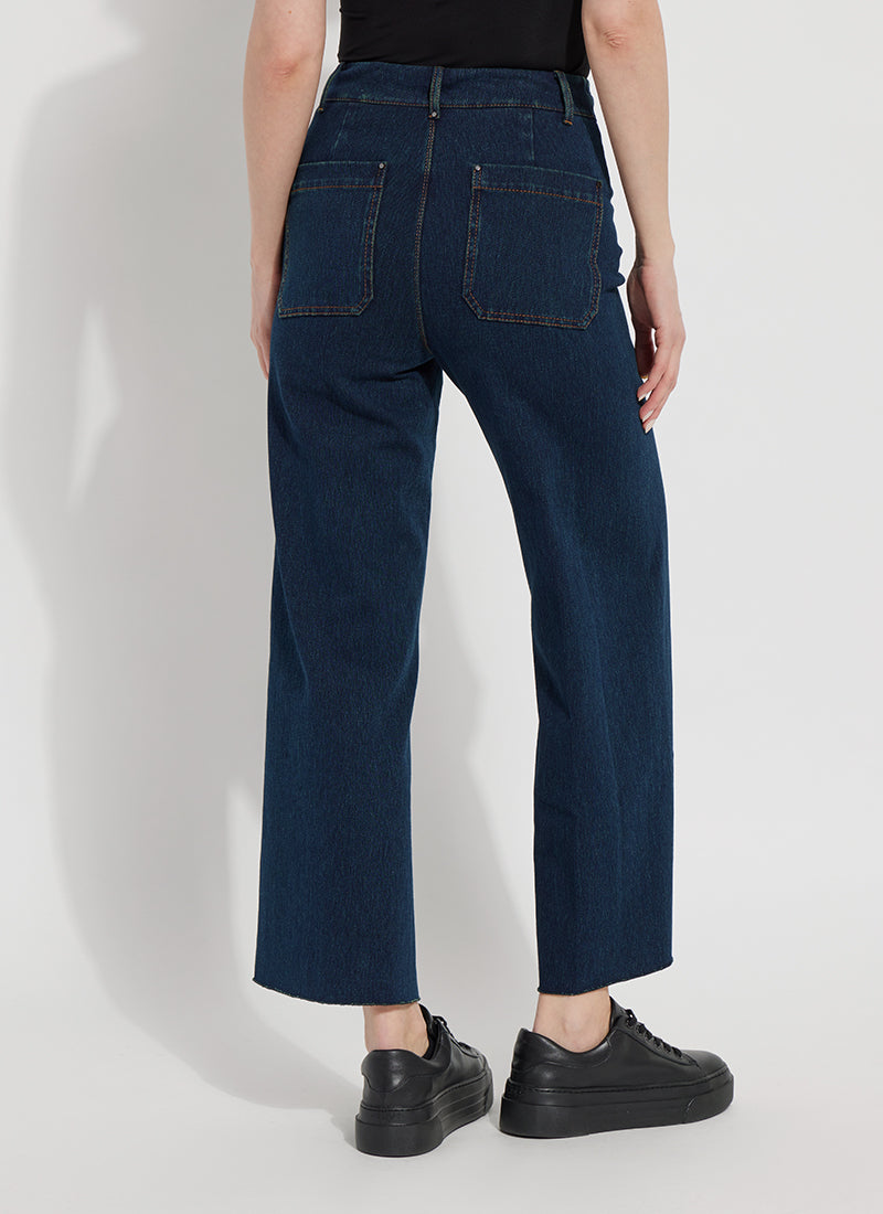Erin Hi Waist Wide Leg Denim in indigo by Lysse