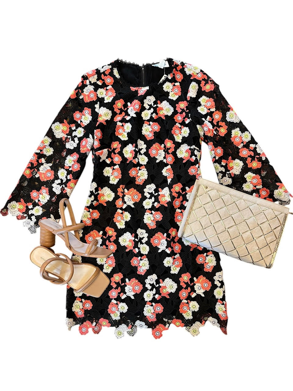 Sloane Lace Dress in black multi by Allison