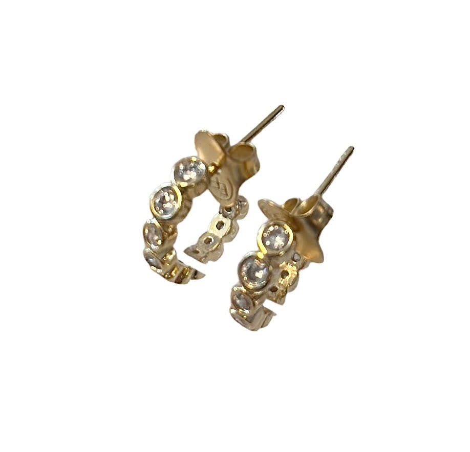CZ Mini Hoop Earring by Eneida Franca