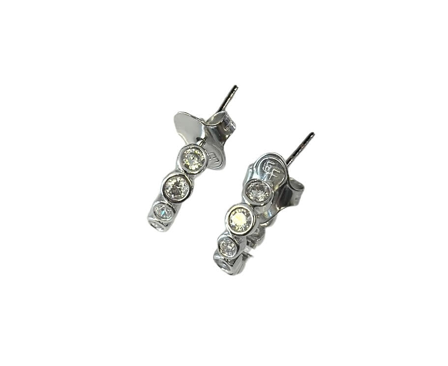 CZ Mini Hoop Earring by Eneida Franca