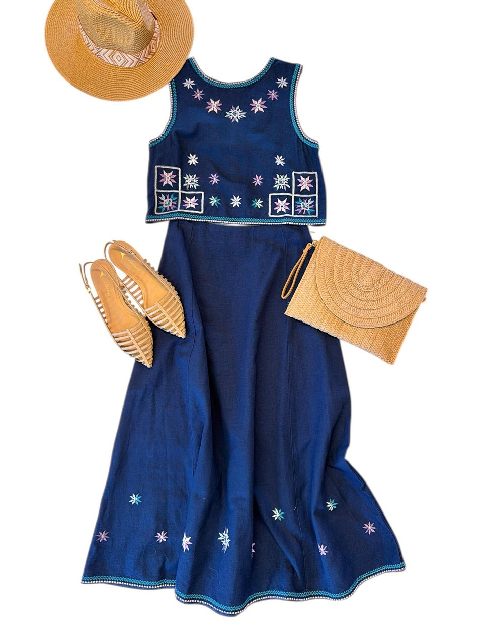 Dafne Canvas Skirt in midnight by Louise Misha