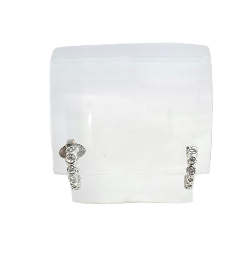 CZ Mini Hoop Earring by Eneida Franca