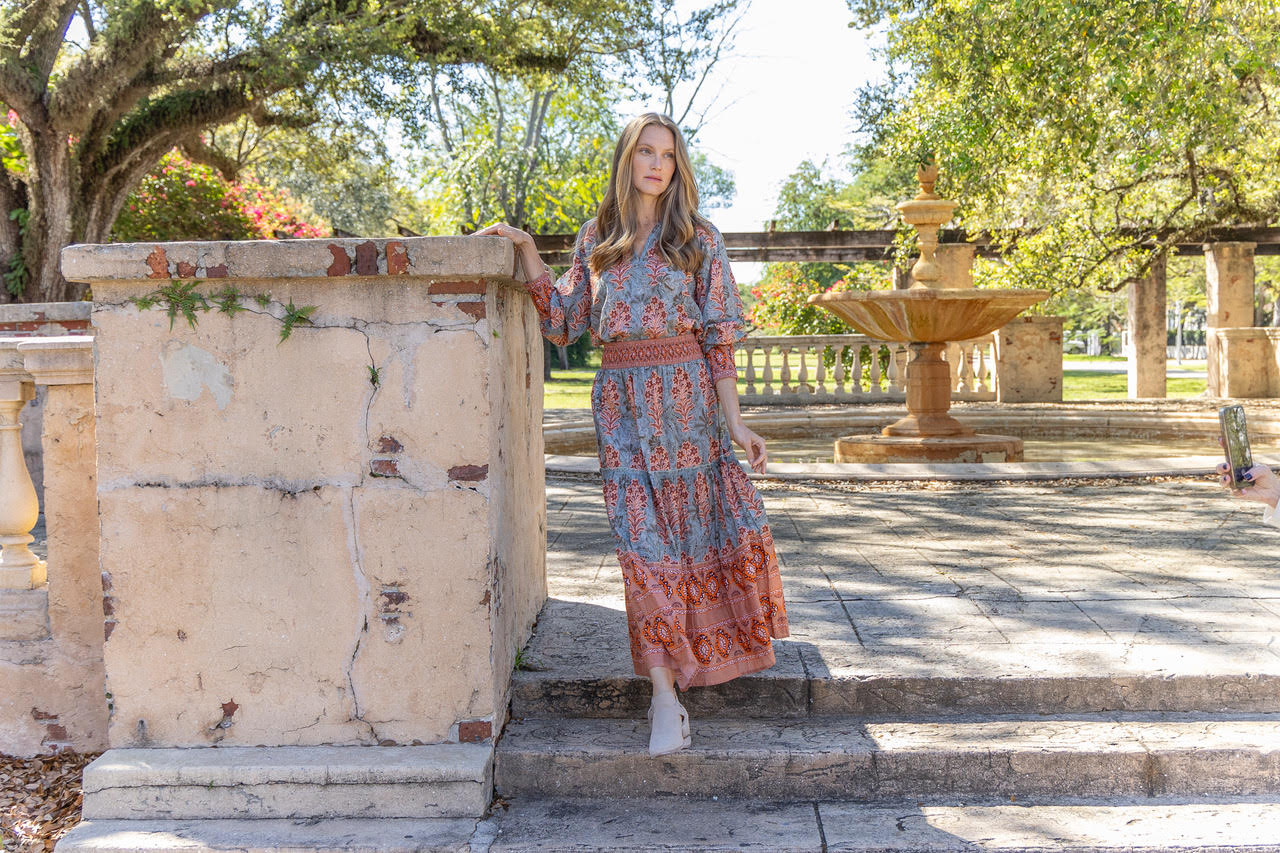 Nour Maxi Skirt in egyptian blue by Bindu