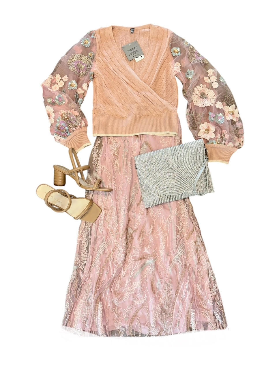 Macy Skirt in blush pearl by Blank