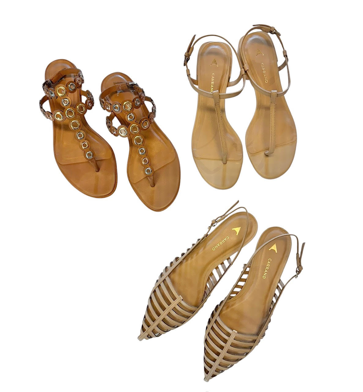 Morgan Grommet Thong Sandal in riviera by Carrano