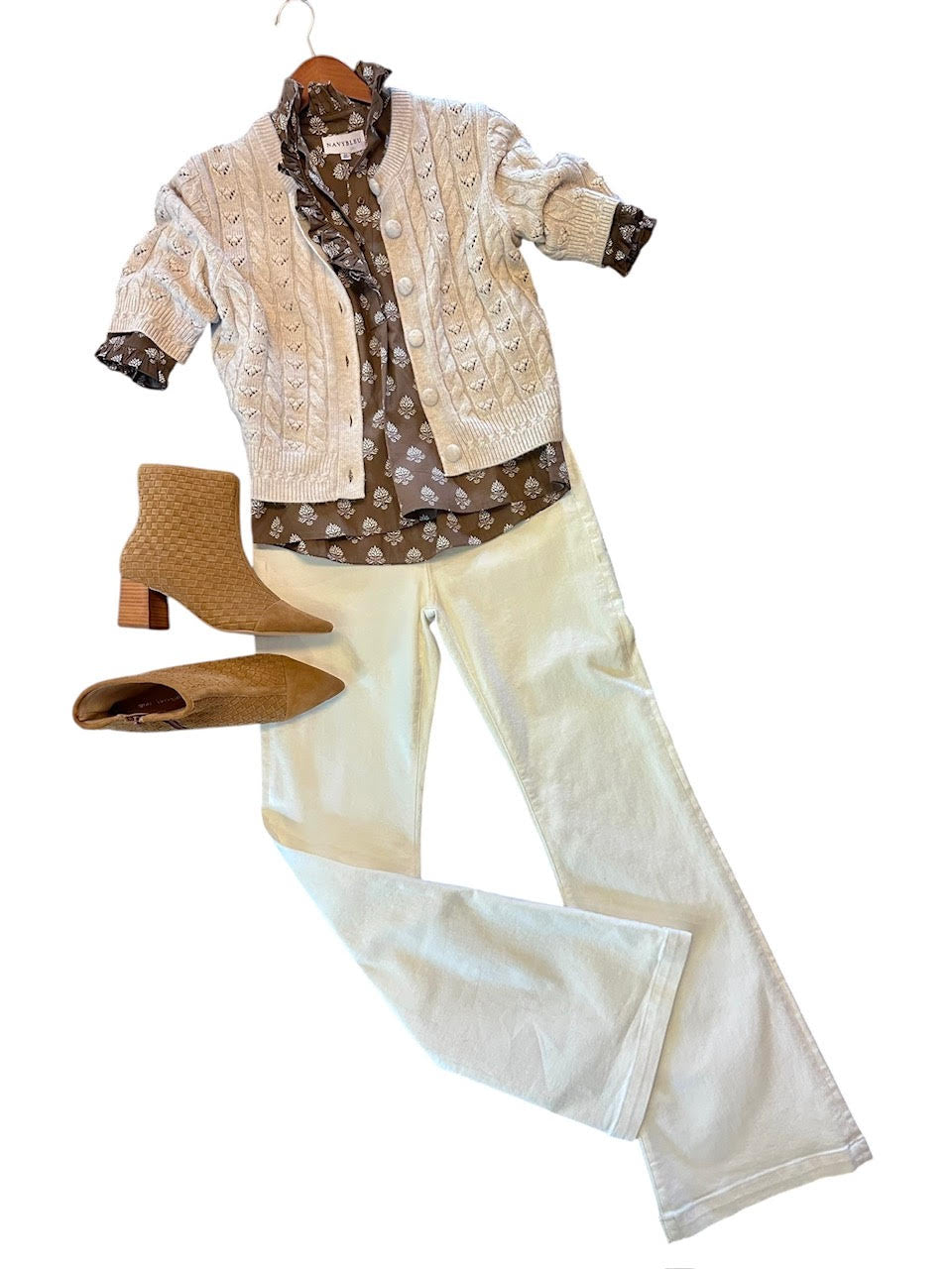 Westport Top in brown leaf by NavyBleu