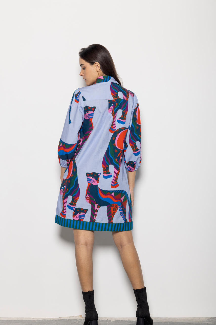 Ava Dress in cheetah mirage by Maude Vivante