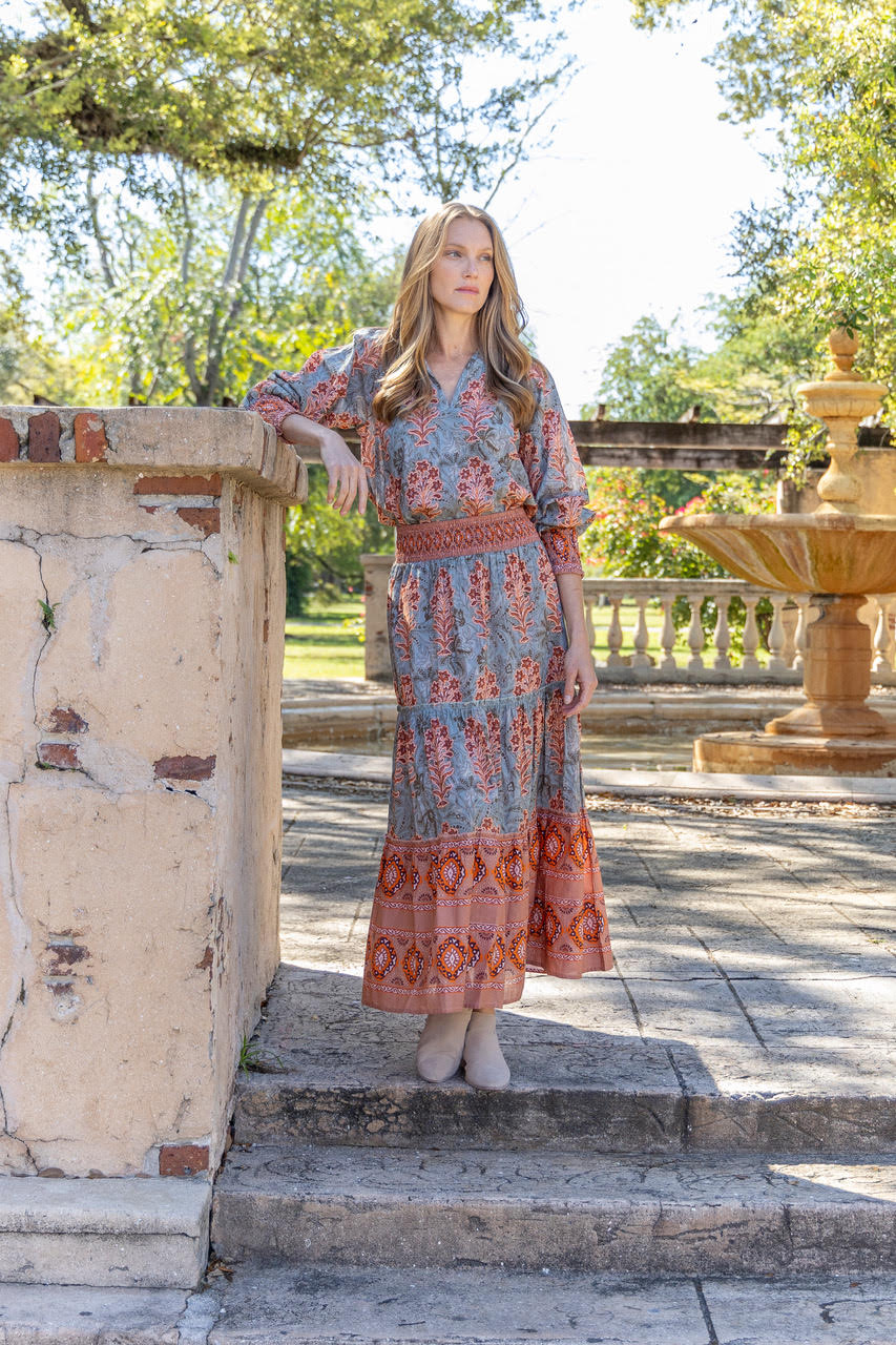 Nour Maxi Skirt in egyptian blue by Bindu