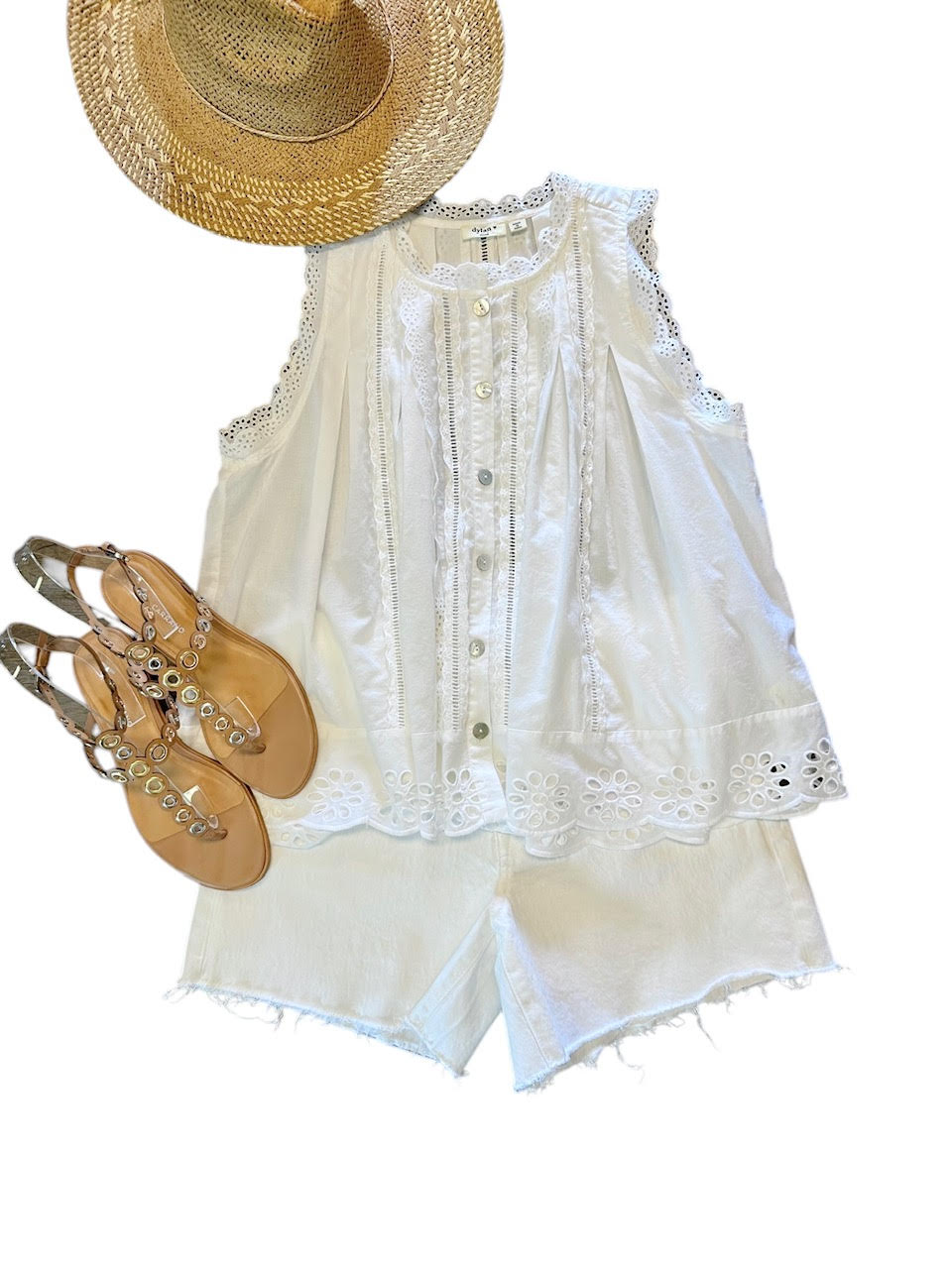 Malia Top in White by Dylan