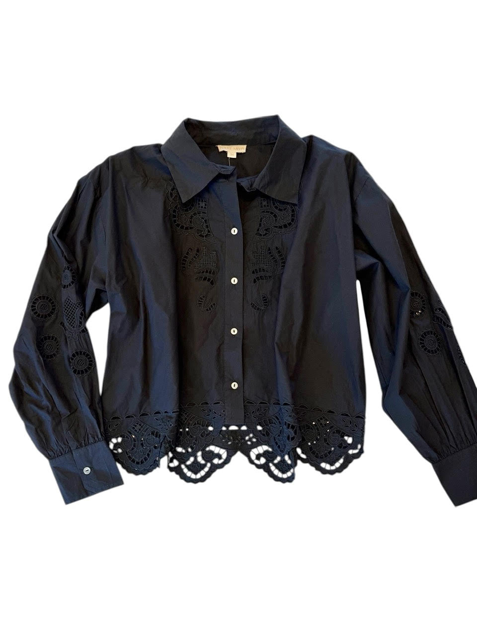 Rafael Poplin Shirt in black by Louise Misha