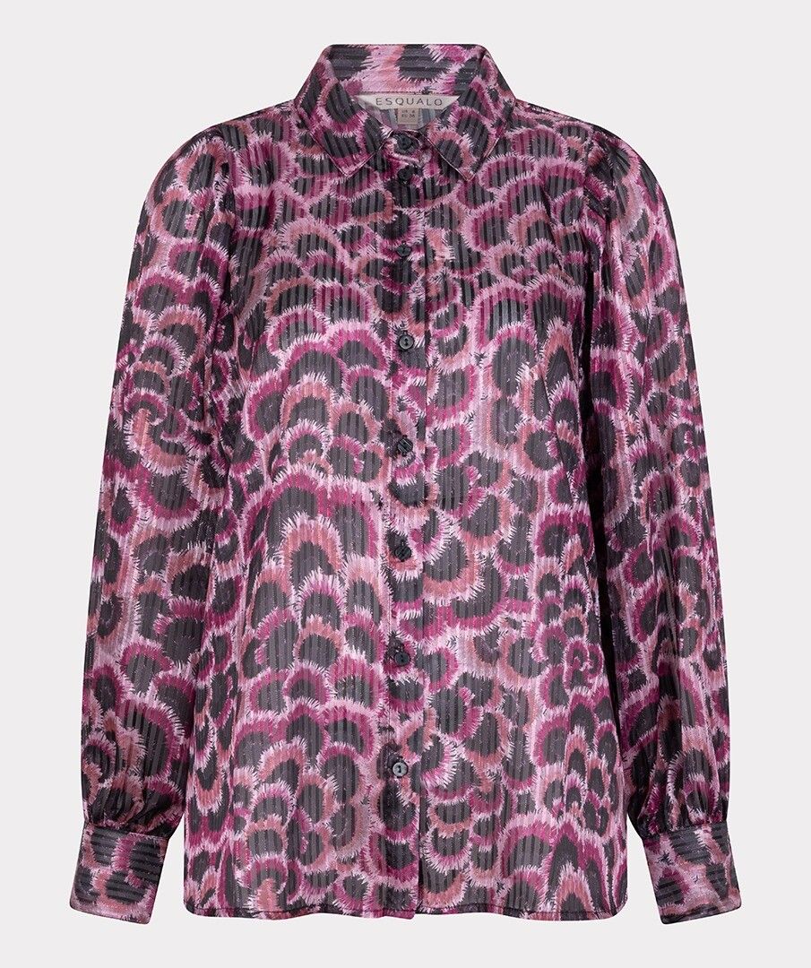 Feather Print Blouse in pink multi by Esqualo