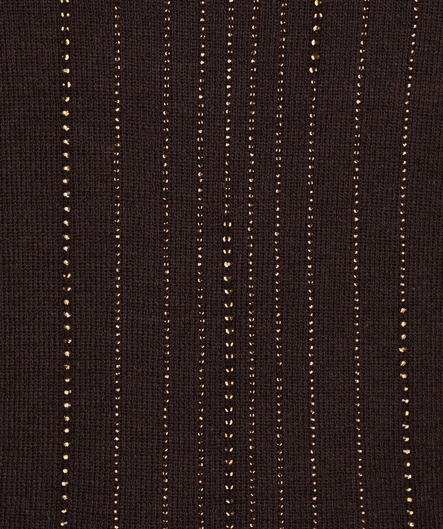 Long Sleeve Sweater with Sequins in chocolate by Esqualo