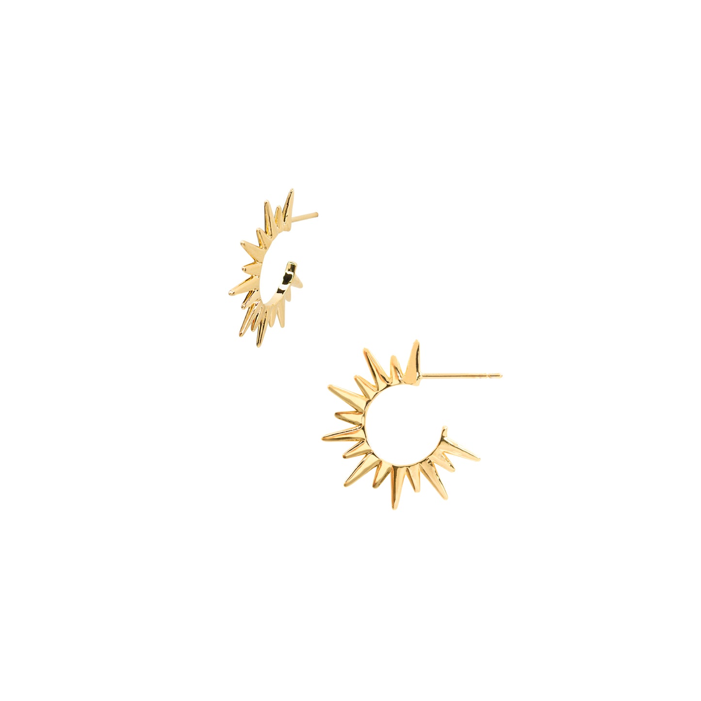 Spike Gold Dipped Hoops in gold by Secretbox