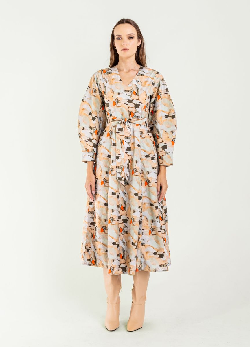 Nora Printed Maxi Dress in bandelier by Bel Kazan