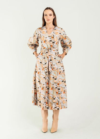 Nora Printed Maxi Dress in bandelier by Bel Kazan