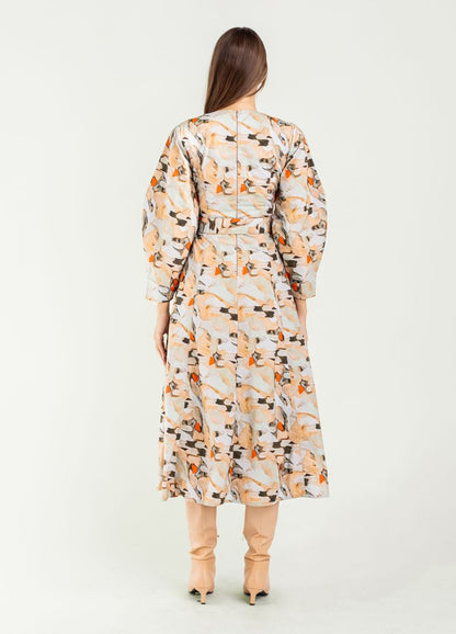 Nora Printed Maxi Dress in bandelier by Bel Kazan