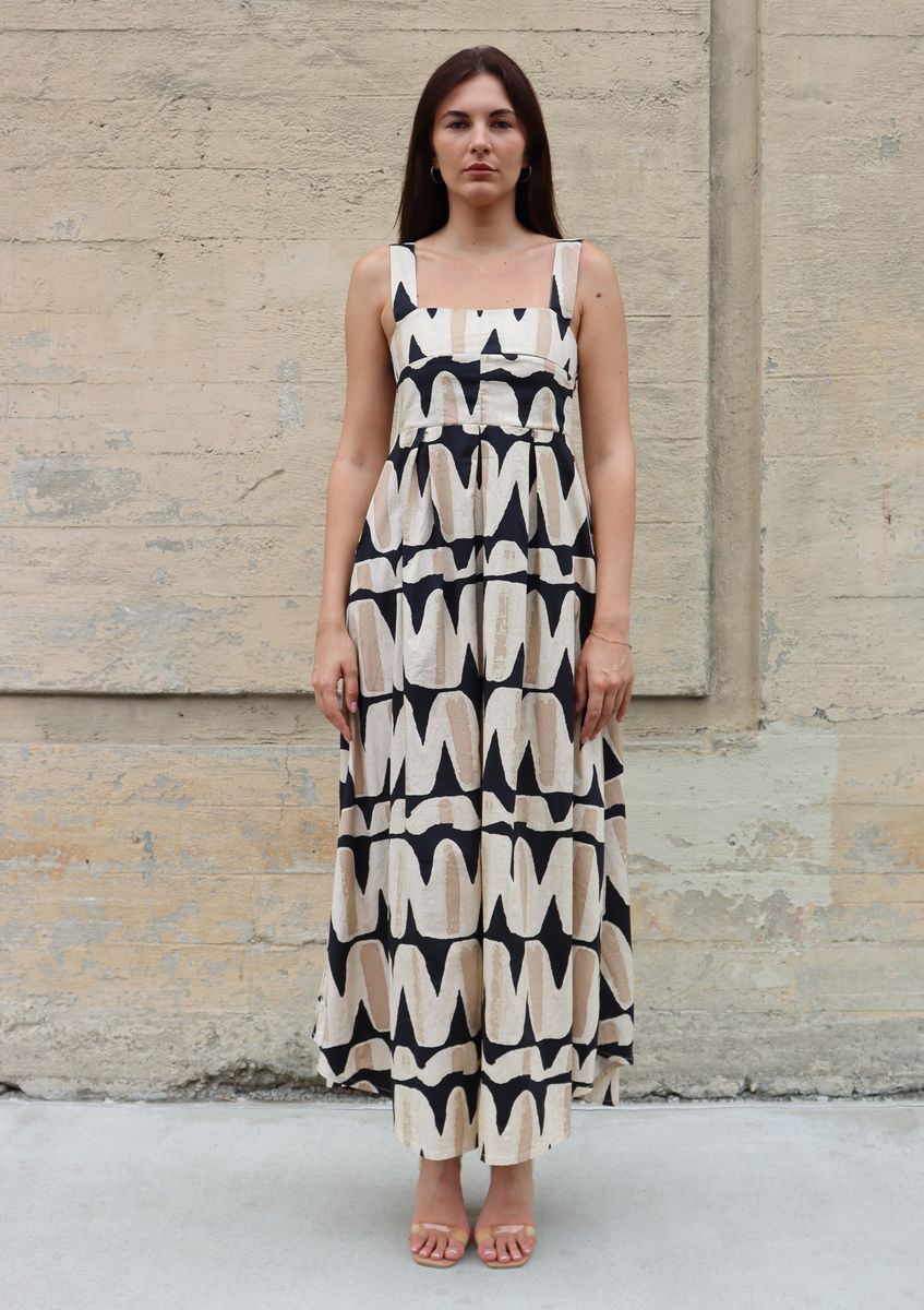 Janie Dress in black vista by Bel Kazan