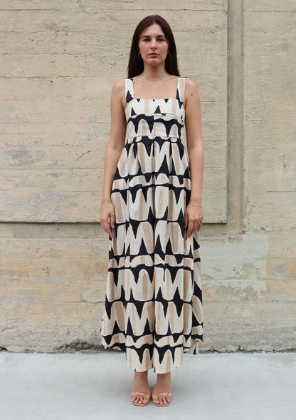 Janie Dress in black vista by Bel Kazan