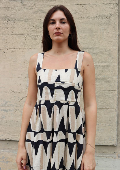 Janie Dress in black vista by Bel Kazan