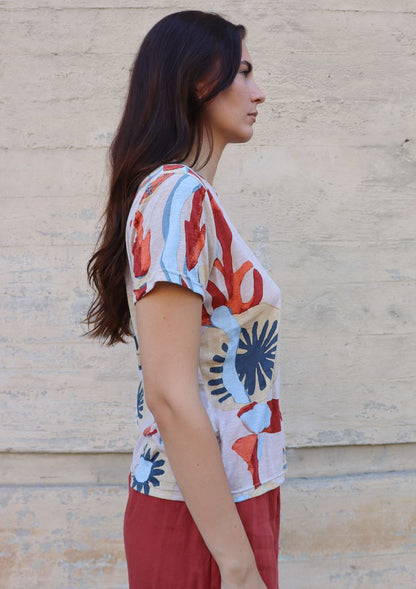 TRUNK SHOW- Mika Tee in cream velora by Bel Kazan