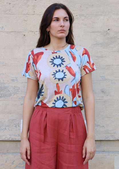 TRUNK SHOW- Mika Tee in cream velora by Bel Kazan