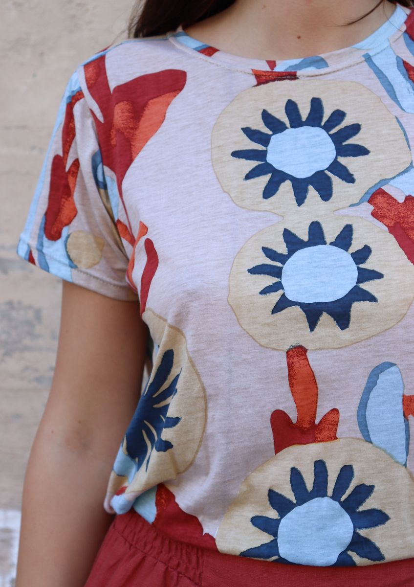 TRUNK SHOW- Mika Tee in cream velora by Bel Kazan